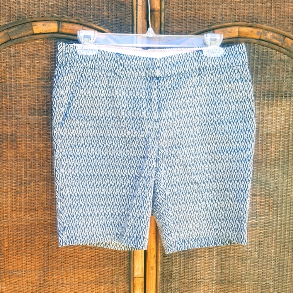Kenar black and white printed  bermuda shorts for women size 4